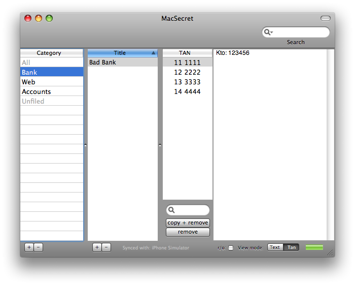 MacSecret Screenshot